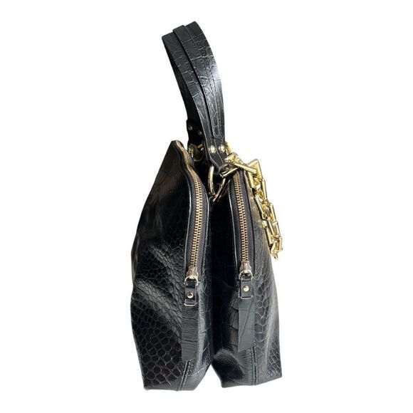 Italian Leather Handbag Claudia Firenze - Black - Picture 6 of 12